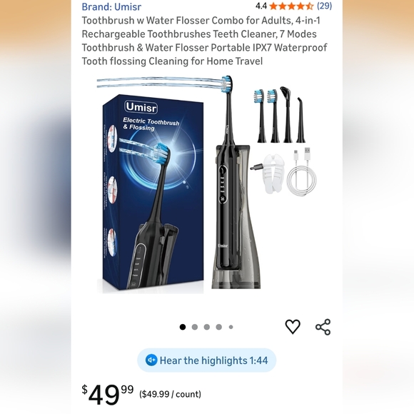 Umisr Electric Toothbrush & Flosser - Picture 5 of 10